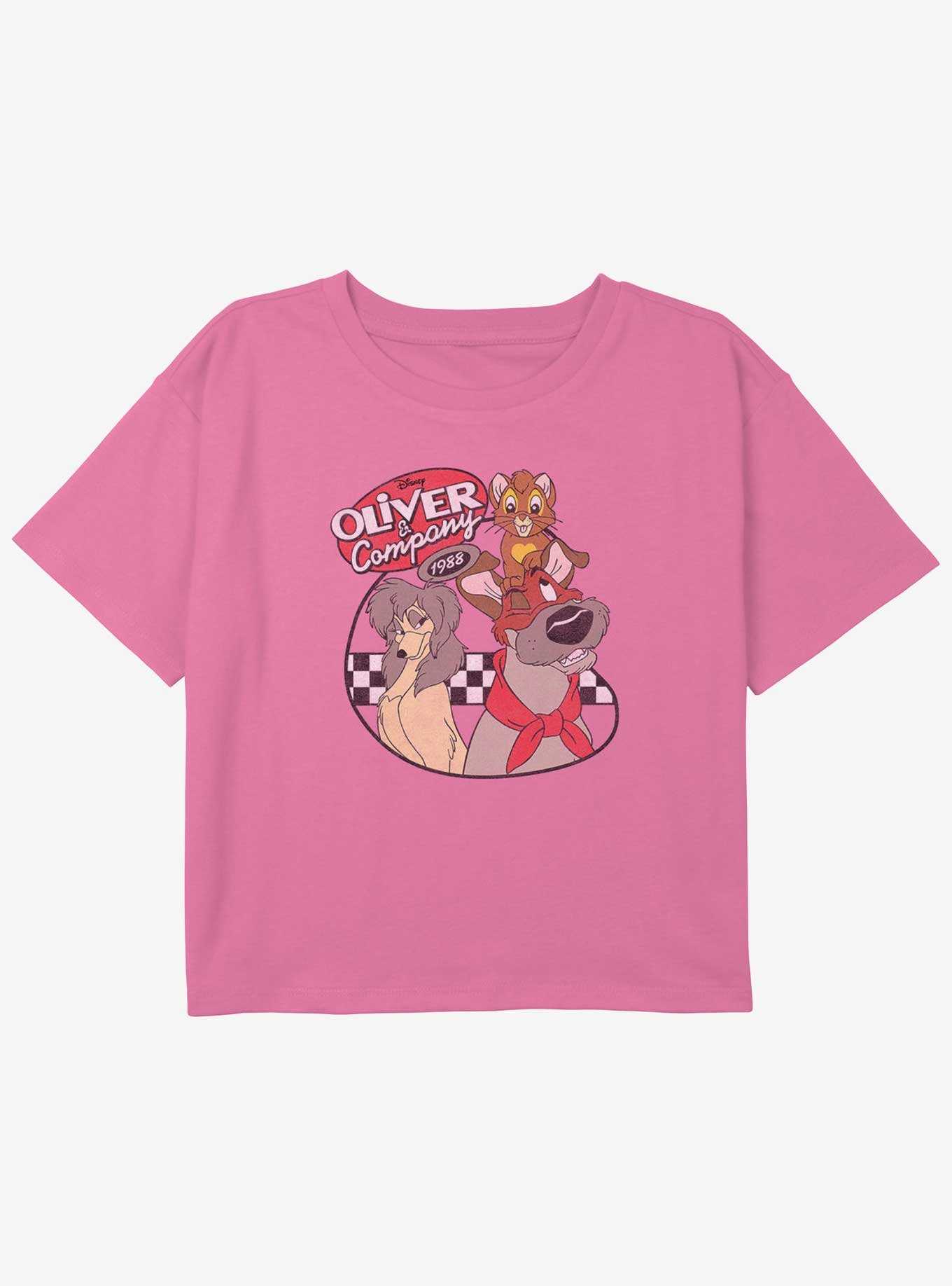 Disney Oliver & Company Rita Oliver and Dodger Girls Youth Crop T-Shirt, , hi-res