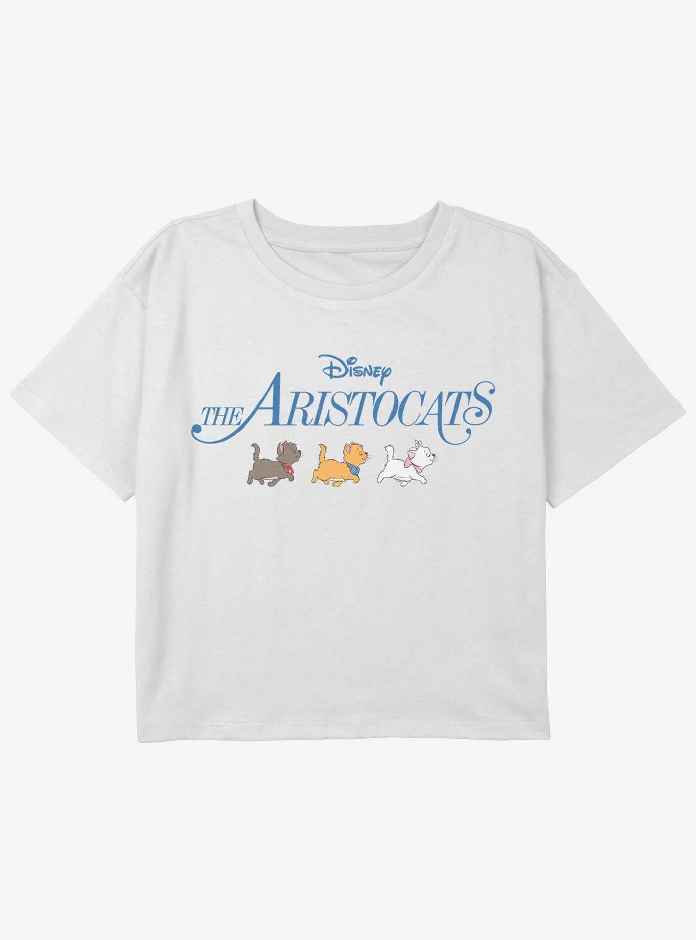 Disney The AristoCats Berlioz Toulouse and Marie Logo Girls Youth Crop T-Shirt, , hi-res