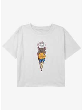 Disney The AristoCats Kitten Ice Cream Stack Girls Youth Crop T-Shirt, , hi-res