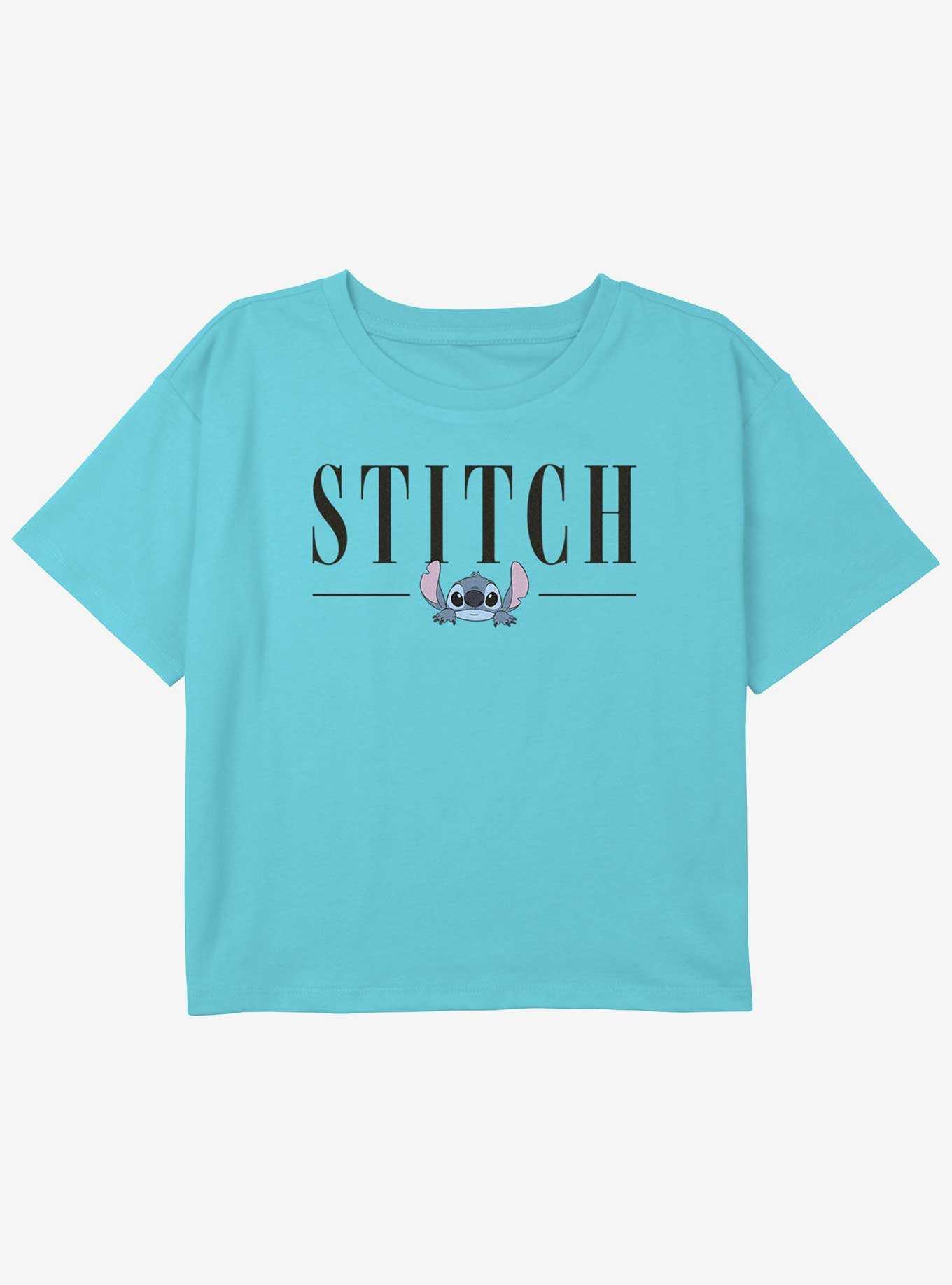Disney Lilo & Stitch Stitch Title Girls Youth Crop T-Shirt, , hi-res