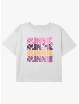 Disney Mickey Mouse Retro Stack Minnie Girls Youth Crop T-Shirt, , hi-res
