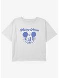 Disney Mickey Mouse Starry Mickey Girls Youth Crop T-Shirt, WHITE, hi-res