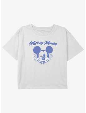Disney Mickey Mouse Starry Mickey Girls Youth Crop T-Shirt, , hi-res