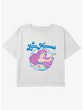 Disney The Little Mermaid Neon Ariel Girls Youth Crop T-Shirt, WHITE, hi-res