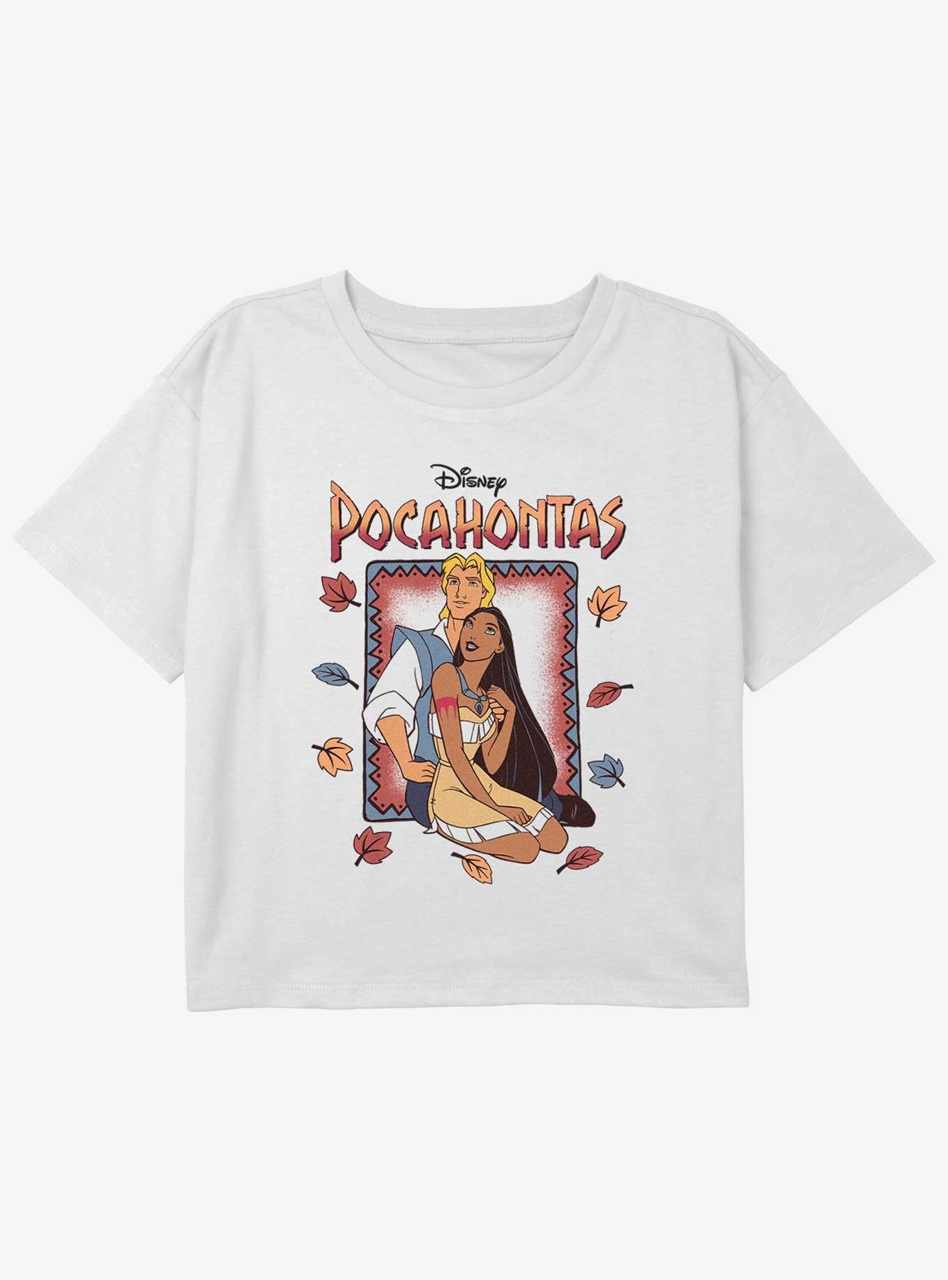 Disney Pocahontas John Smith and Pocahontas Girls Youth Crop T-Shirt, , hi-res