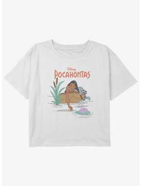 Disney Pocahontas Meeko Fishing Girls Youth Crop T-Shirt, , hi-res