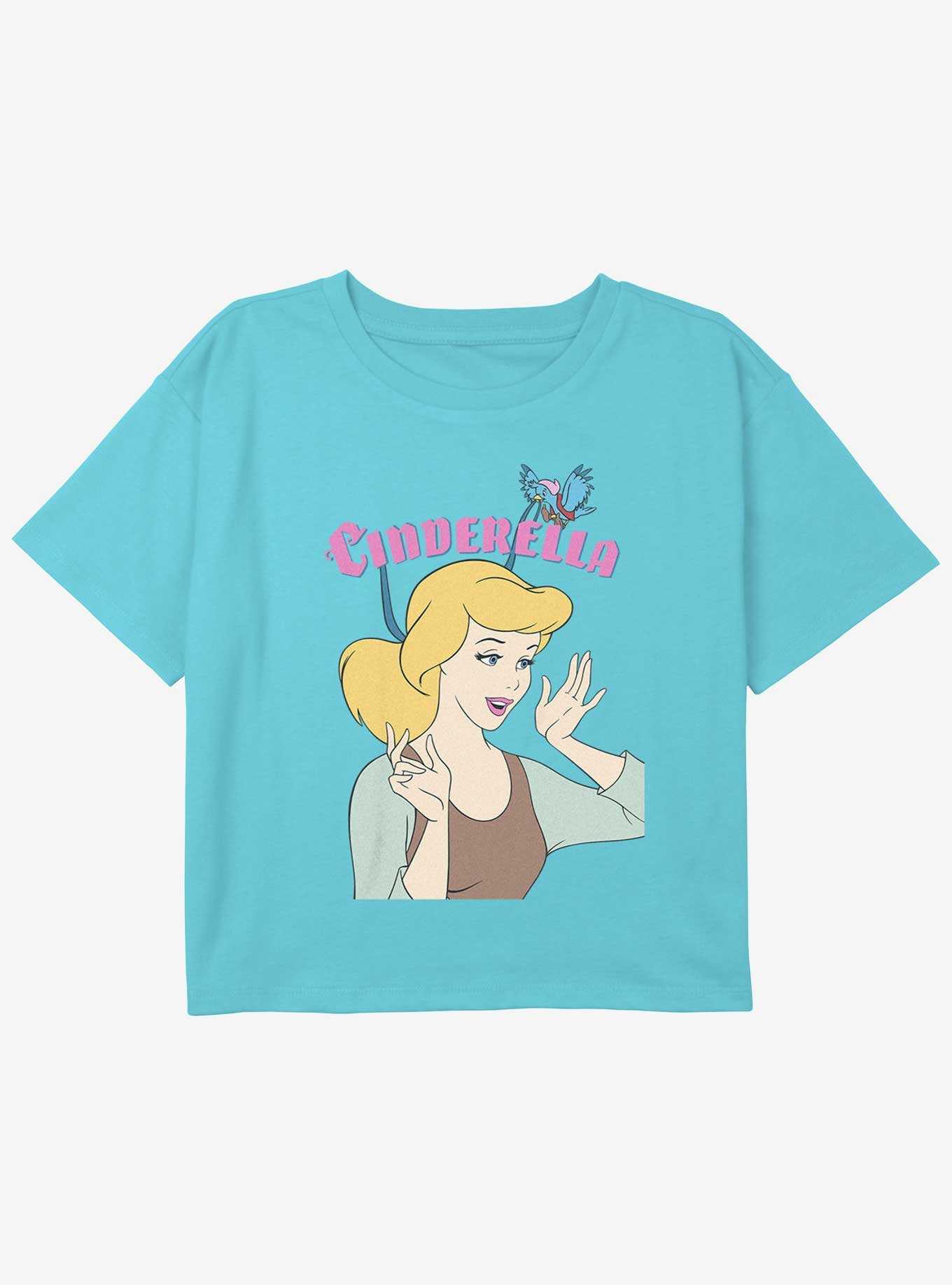 Disney Cinderella Pretty Cinderella Girls Youth Crop T-Shirt, , hi-res