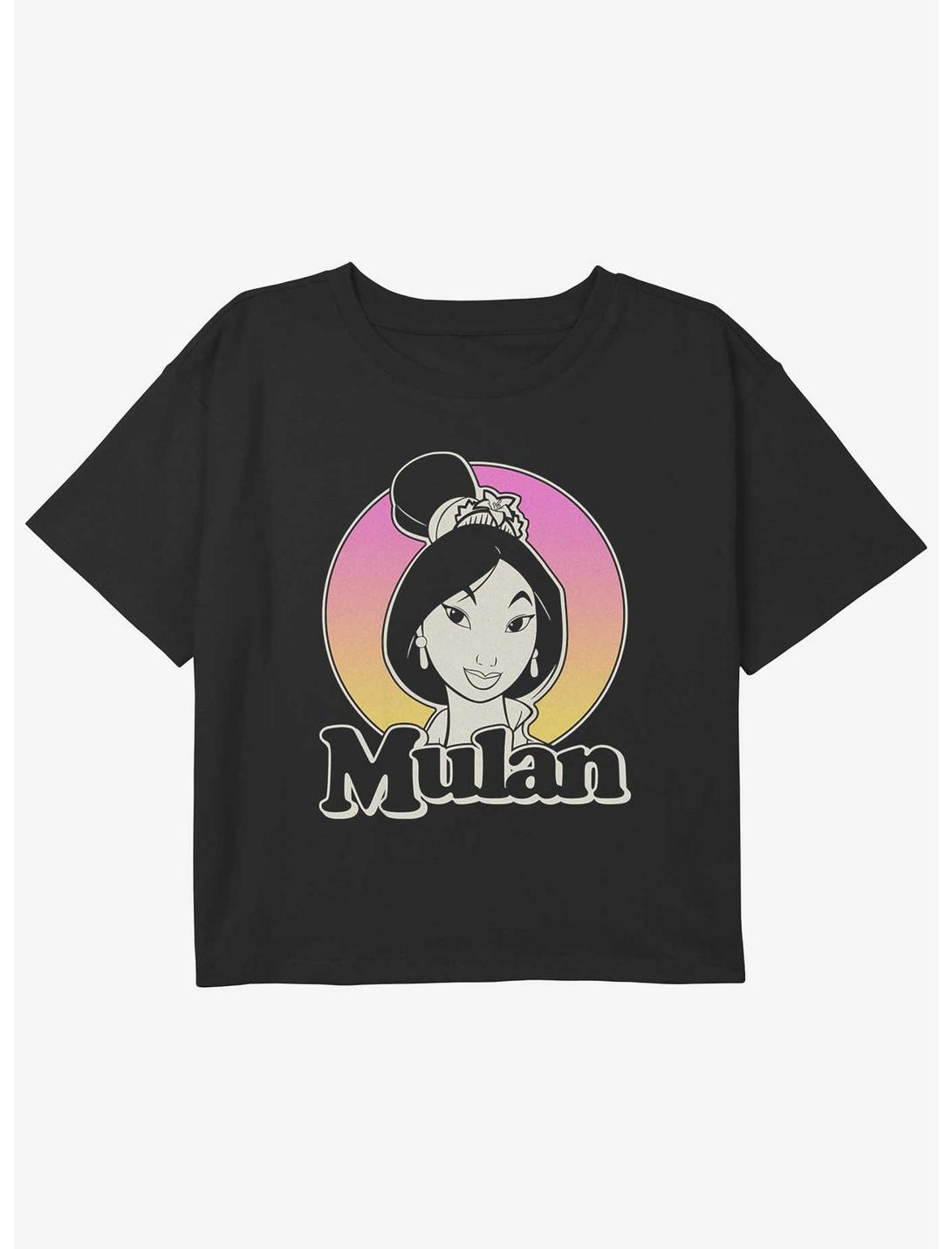 Disney Mulan Classic Mulan Girls Youth Crop T-Shirt, BLACK, hi-res