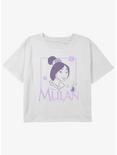 Disney Mulan Soft Retro Mulan Girls Youth Crop T-Shirt, WHITE, hi-res