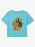 Disney Pocahontas Sunflowers Girls Youth Crop T-Shirt, BLUE, hi-res