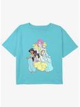 Disney Aladdin Princess Group Girls Youth Crop T-Shirt, BLUE, hi-res