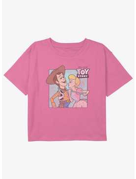 Disney Pixar Toy Story Woody & Bo Peep Girls Youth Crop T-Shirt, , hi-res