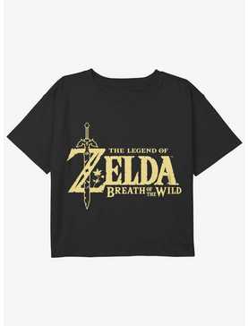 The Legend of Zelda Breath Of The Wild Logo Girls Youth Crop T-Shirt, , hi-res
