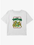 Teenage Mutant Ninja Turtles Vintage Turtles Girls Youth Crop T-Shirt, WHITE, hi-res