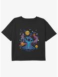 Disney Lilo & Stitch Space Stitch Girls Youth Crop T-Shirt, BLACK, hi-res