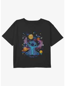 Disney Lilo & Stitch Space Stitch Girls Youth Crop T-Shirt, , hi-res
