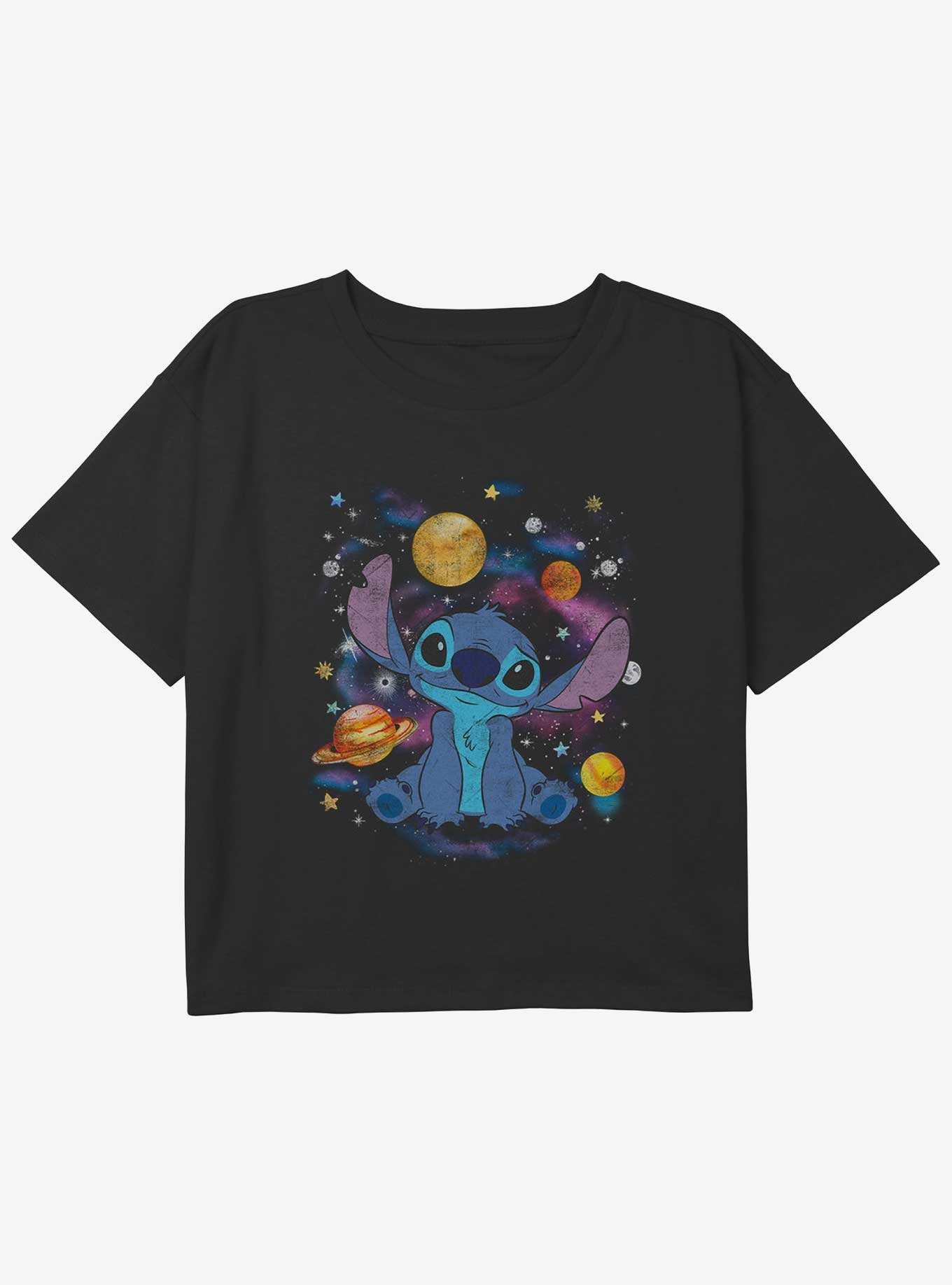 Disney Lilo & Stitch Space Stitch Girls Youth Crop T-Shirt, , hi-res