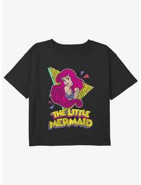 Disney The Little Mermaid 80's Ariel Girls Youth Crop T-Shirt, , hi-res