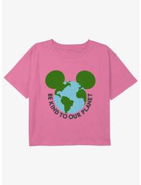 Disney Mickey Mouse Be Kind To Our Planet Girls Youth Crop T-Shirt, , hi-res