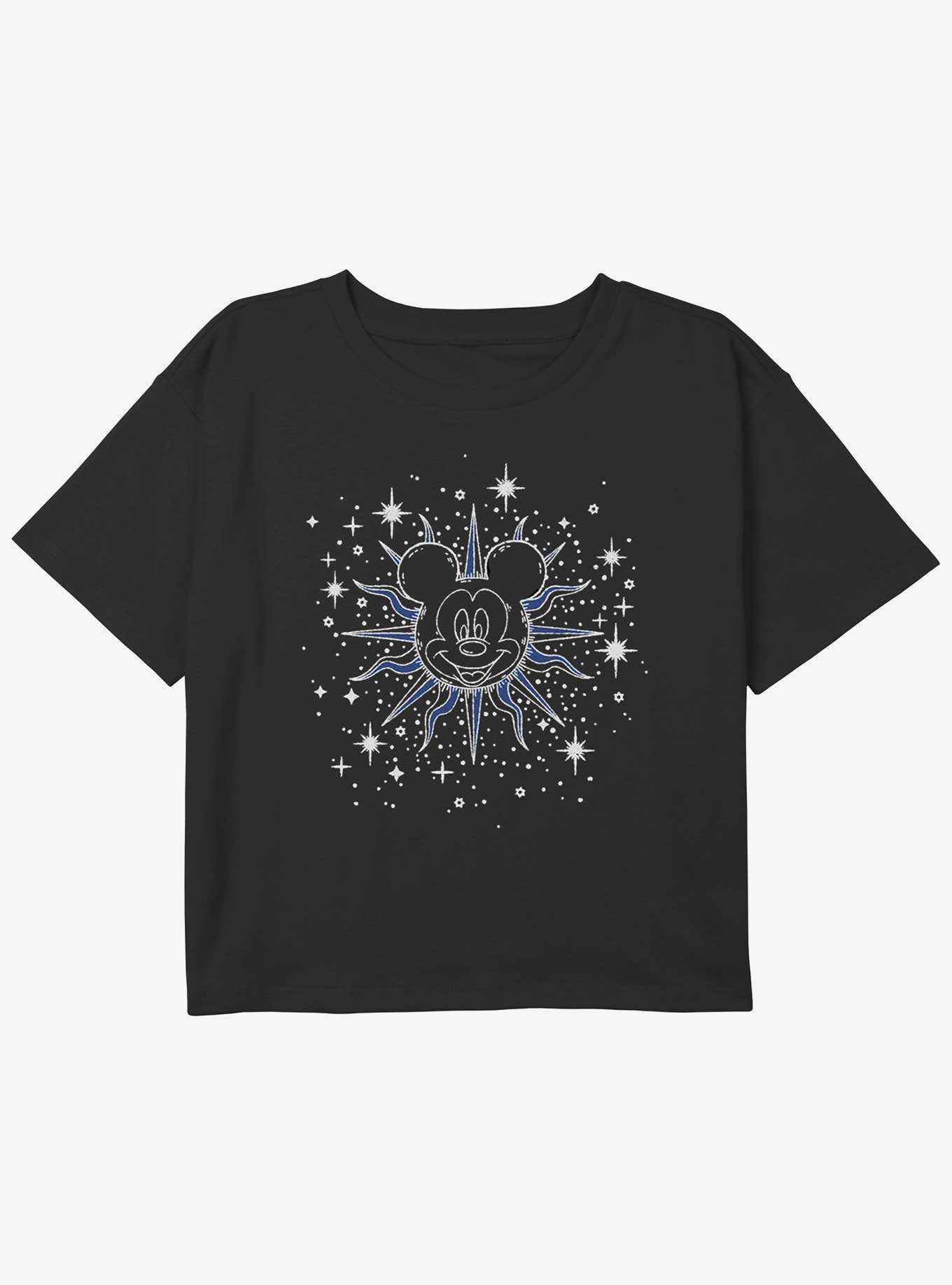 Disney Mickey Mouse Celestial Mickey Girls Youth Crop T-Shirt, , hi-res