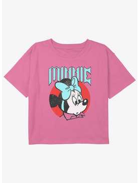 Disney Mickey Mouse Grunge Minnie Girls Youth Crop T-Shirt, , hi-res