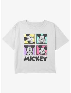 Disney Mickey Mouse Neon Mickey Girls Youth Crop T-Shirt, , hi-res