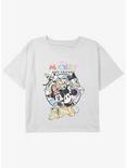 Disney Mickey Mouse Classic Crew Girls Youth Crop T-Shirt, WHITE, hi-res