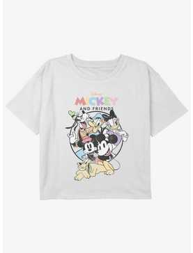 Disney Mickey Mouse Classic Crew Girls Youth Crop T-Shirt, , hi-res