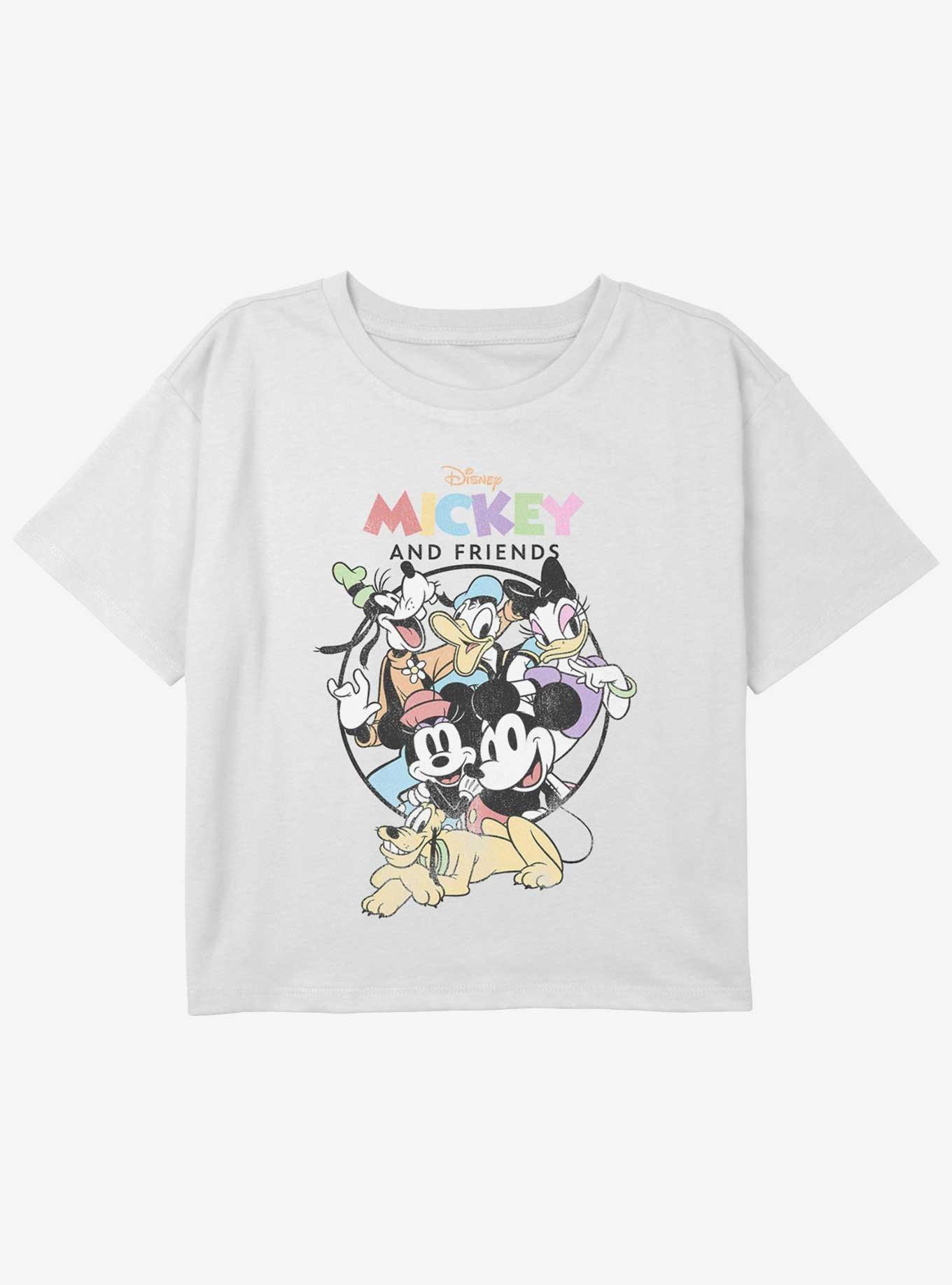 Disney Mickey Mouse Classic Crew Girls Youth Crop T-Shirt, , hi-res