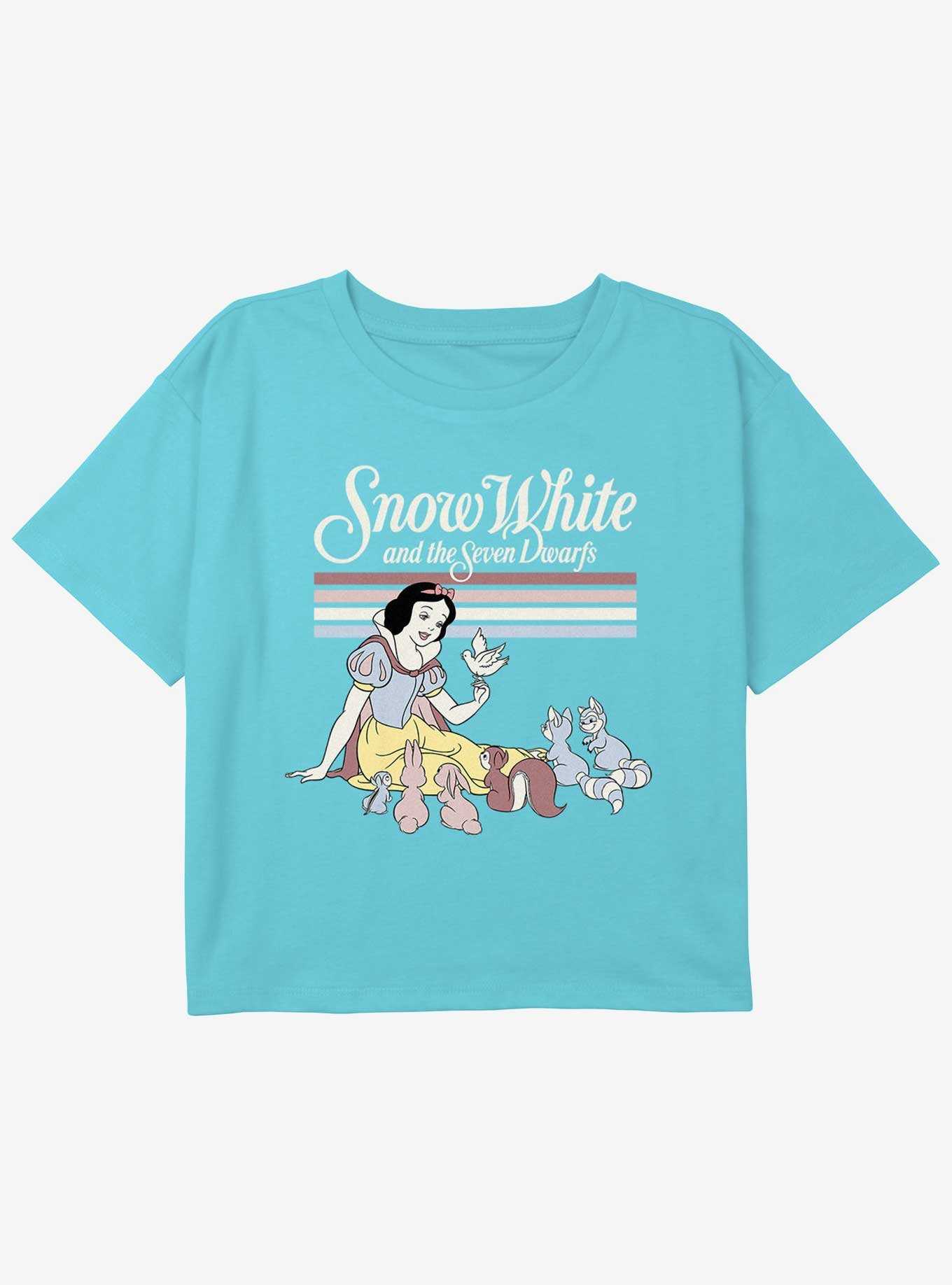 Disney Snow White and the Seven Dwarfs Forest Critters Girls Youth Crop T-Shirt, , hi-res