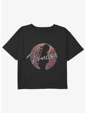 Fender Logo Girls Youth Crop T-Shirt, , hi-res