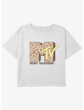 MTV Giraffe Logo Girls Youth Crop T-Shirt, , hi-res