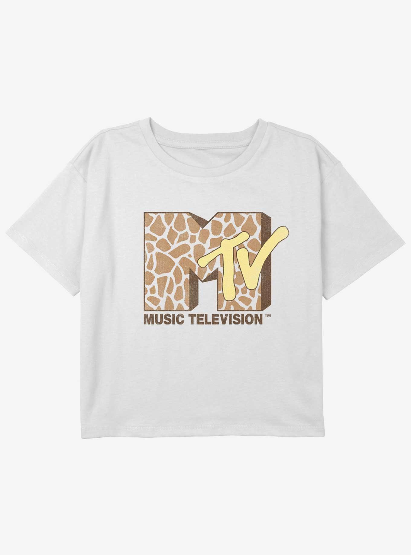 MTV Giraffe Logo Girls Youth Crop T-Shirt, , hi-res
