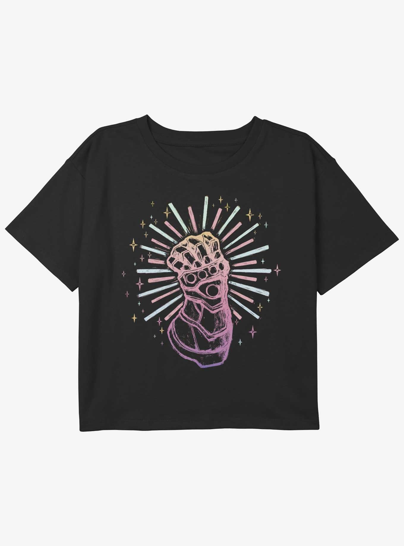 Marvel Avengers 80's Gauntlet Girls Youth Crop T-Shirt, , hi-res