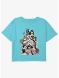 Disney The Princess and the Frog Princess Group Girls Youth Crop T-Shirt, BLUE, hi-res
