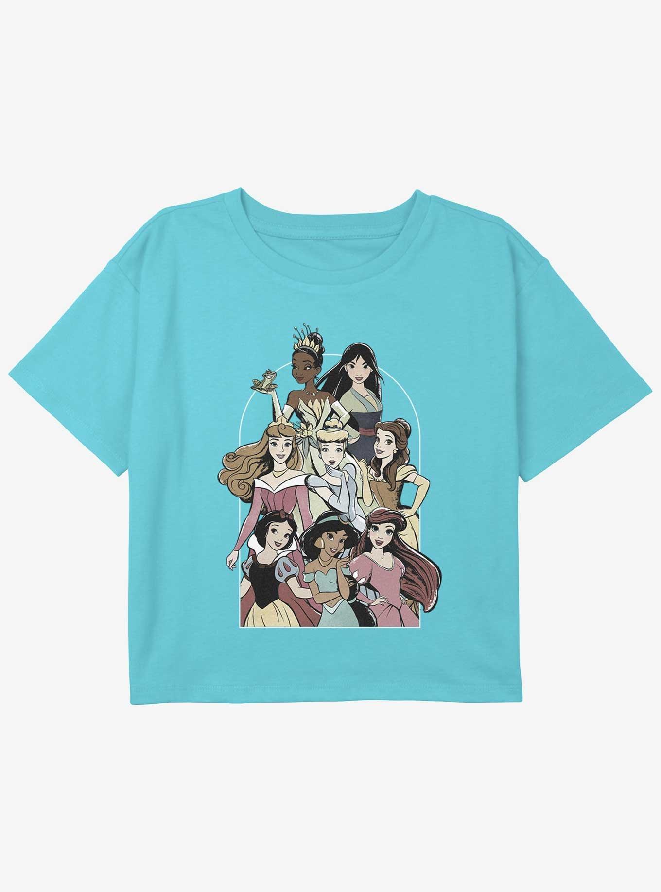 Disney The Princess and the Frog Princess Group Girls Youth Crop T-Shirt, , hi-res