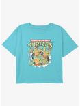 Teenage Mutant Ninja Turtles Turtle Smash Girls Youth Crop T-Shirt, BLUE, hi-res