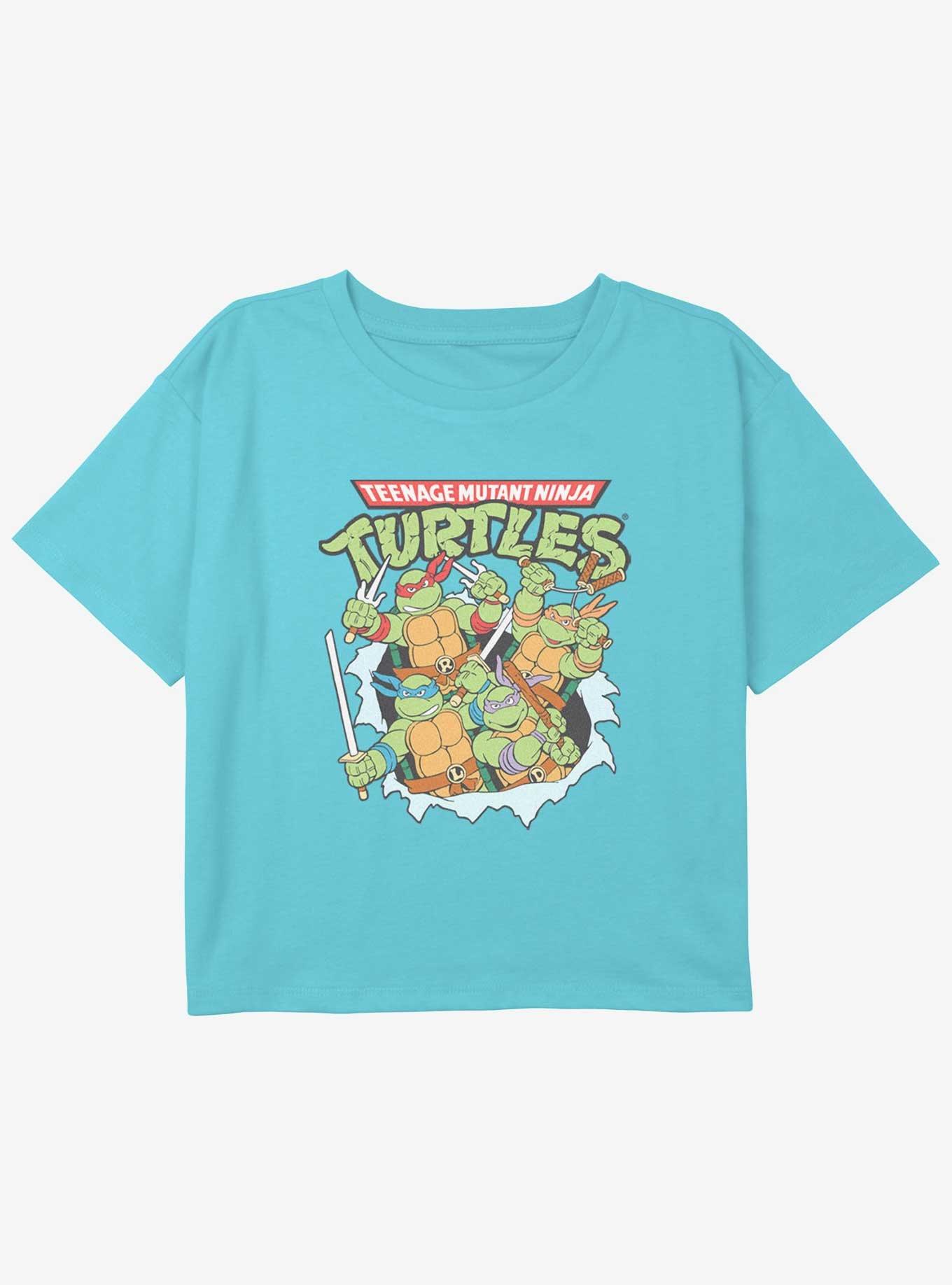 Teenage Mutant Ninja Turtles Turtle Smash Girls Youth Crop T-Shirt