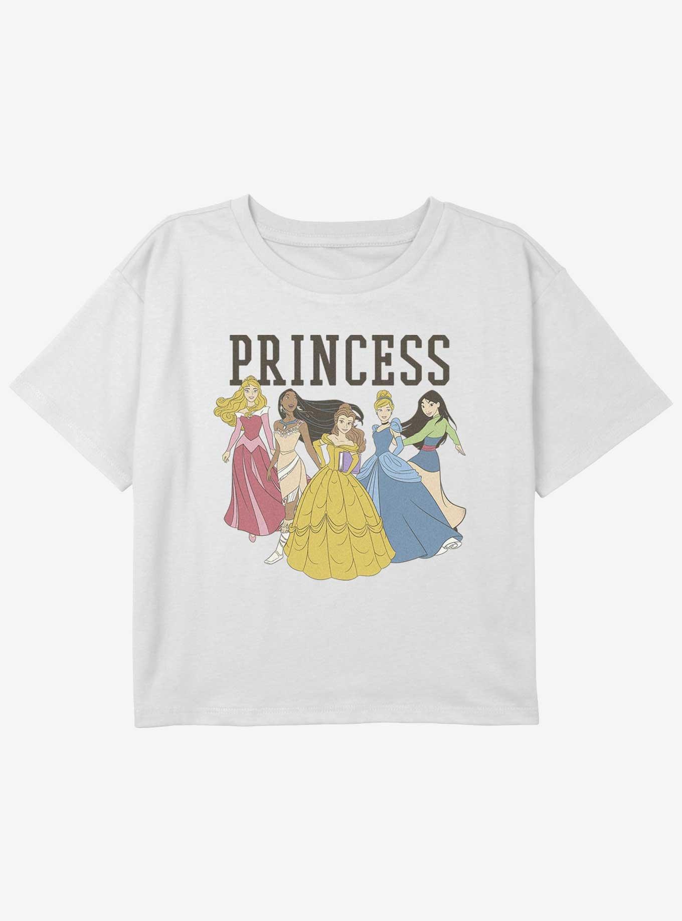 Disney Sleeping Beauty I Am A Princess Girls Youth Crop T-Shirt, , hi-res