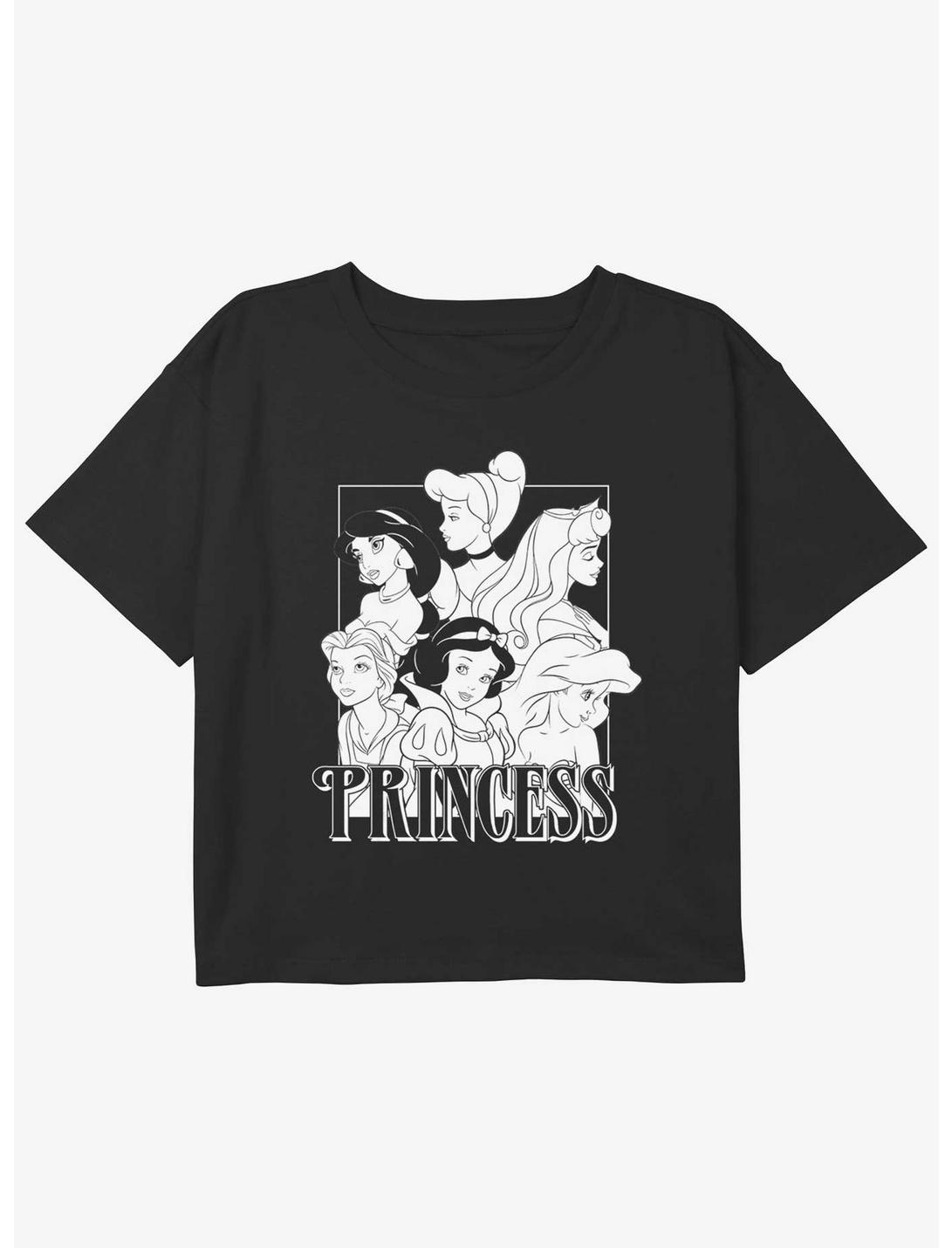 Disney Aladdin Grungey Princess Girls Youth Crop T-Shirt, BLACK, hi-res