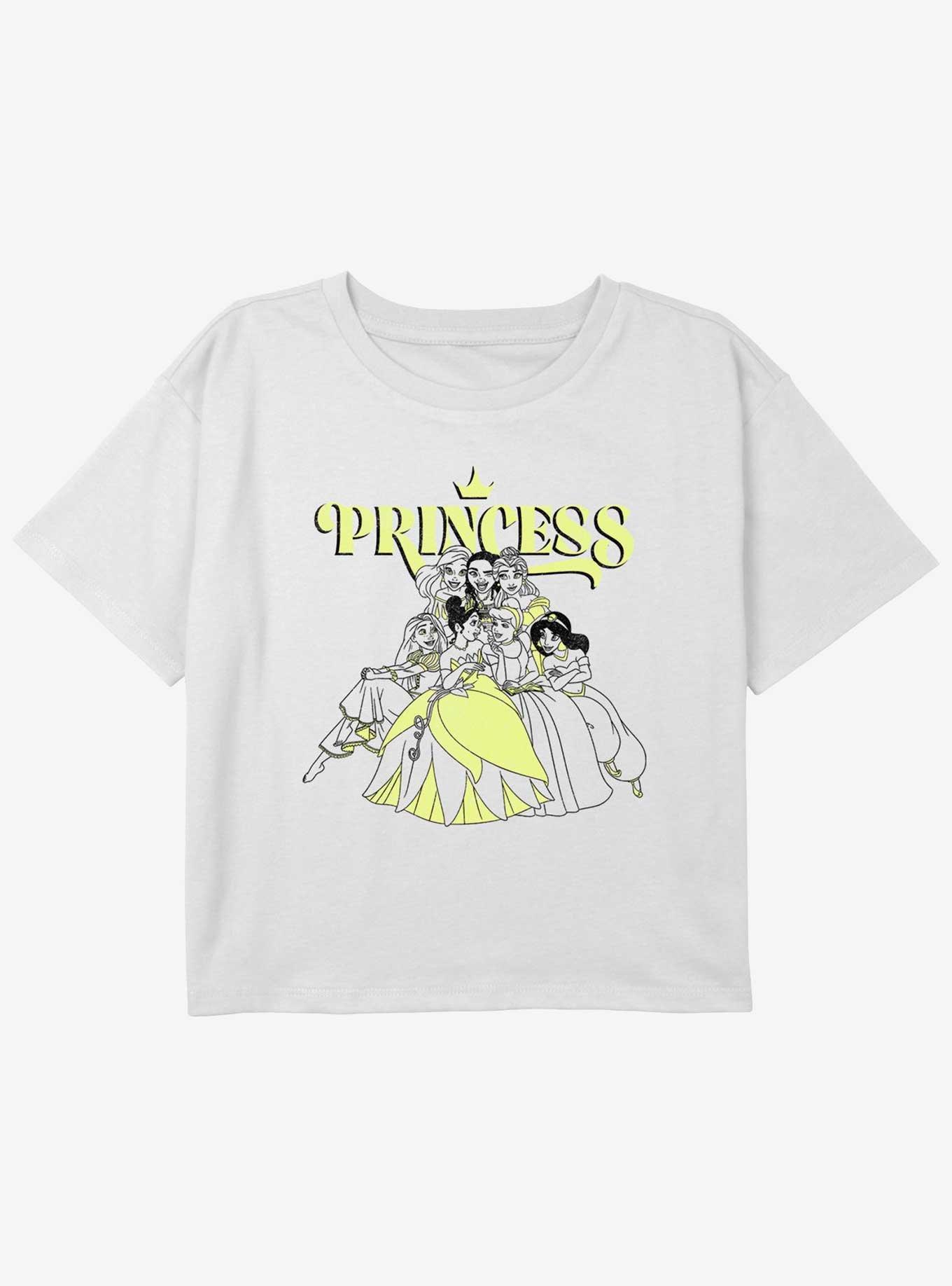 Disney The Little Mermaid Pop Princess Girls Youth Crop T-Shirt, WHITE, hi-res
