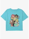 Disney Princesses Princess Pets Girls Youth Crop T-Shirt, BLUE, hi-res