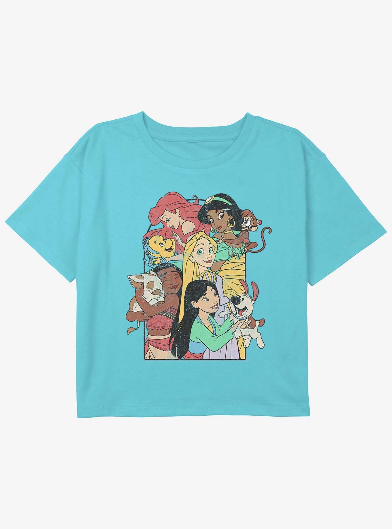 Disney Princesses Princess Pets Girls Youth Crop T-Shirt, , hi-res
