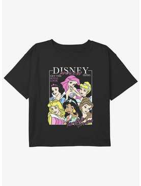 Disney The Little Mermaid Cover Story Girls Youth Crop T-Shirt, , hi-res