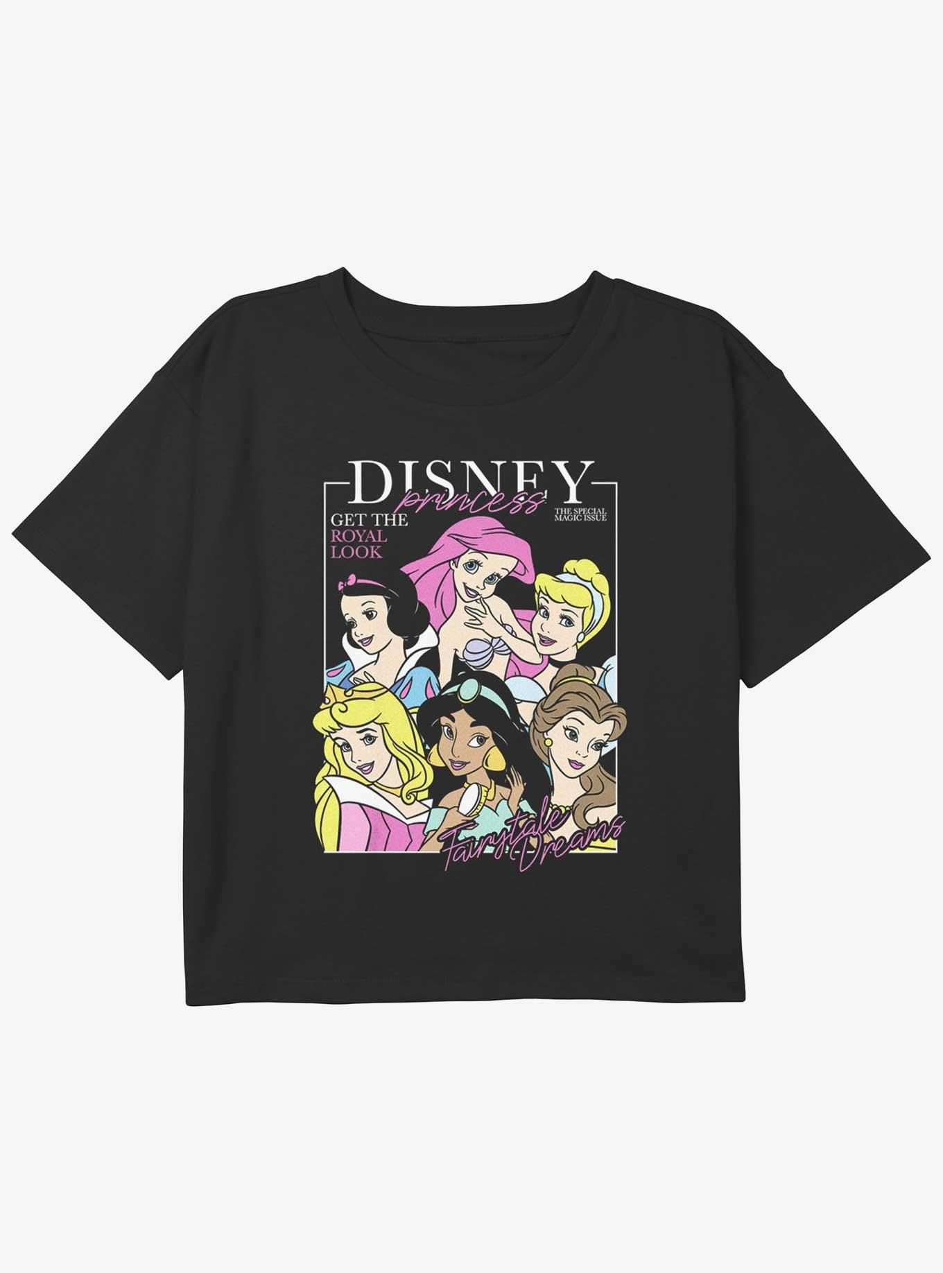 Disney The Little Mermaid Cover Story Girls Youth Crop T-Shirt, , hi-res