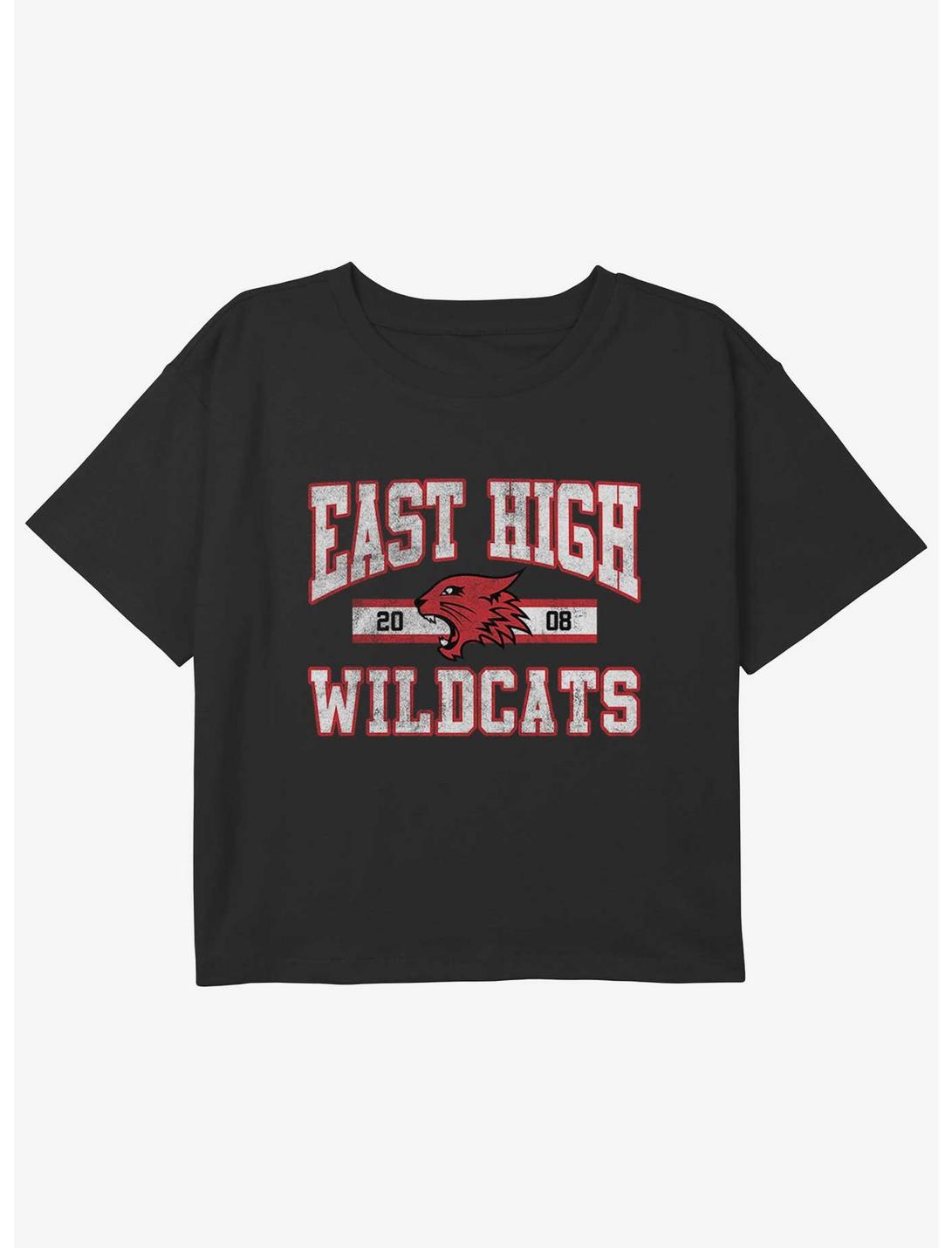 Disney High School Musical East High Wildcats Girls Youth Crop T-Shirt, BLACK, hi-res