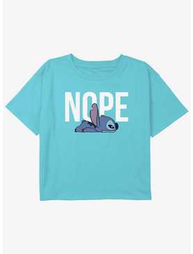 Disney Lilo & Stitch Nope Stitch Girls Youth Crop T-Shirt, , hi-res
