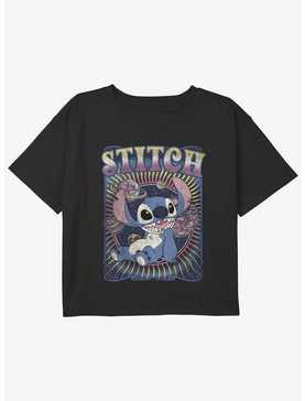 Disney Lilo & Stitch Groovy Stitch Girls Youth Crop T-Shirt, , hi-res