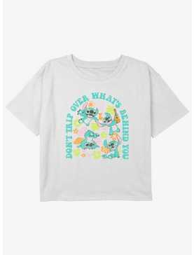Disney Lilo & Stitch Don't Trip Stitch Girls Youth Crop T-Shirt, , hi-res