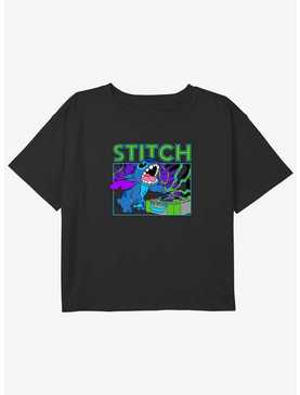 Disney Lilo & Stitch DJ Stitch Girls Youth Crop T-Shirt, , hi-res